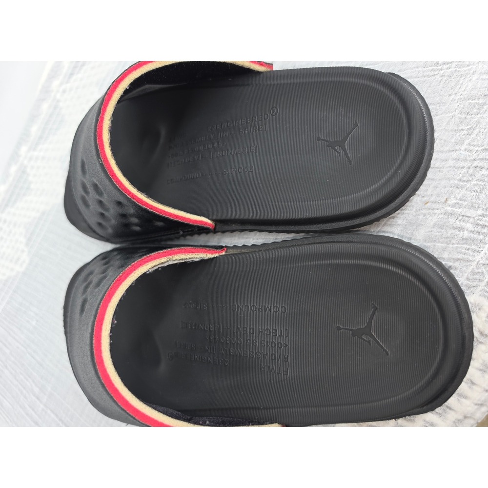 Jordan 23 Engineered Slides Black Red White Kids Athletic Sandals Jumpman